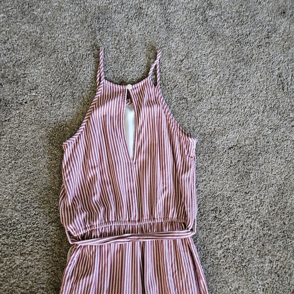 Abercrombie & Fitch Red and White Striped Jumpsuit Kids Size 15/16 - Picture 8 of 8